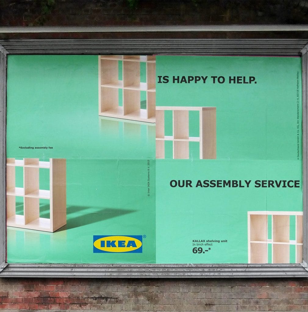 IKEA Assembly Service Billboard Ad Talk Cock Sing Song