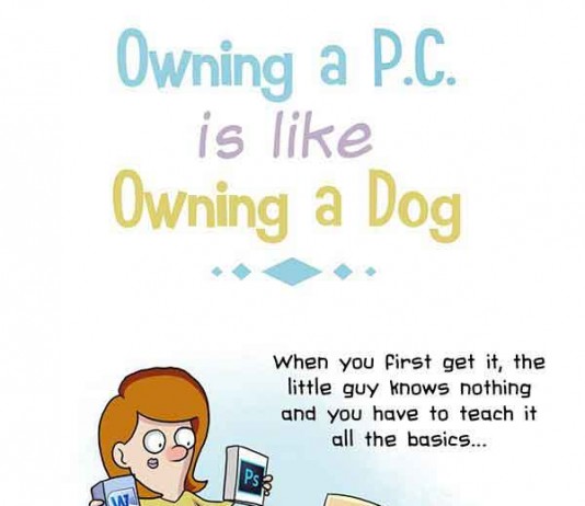 Owning a P.C. is like Owning a Dog Talk Cock Sing Song