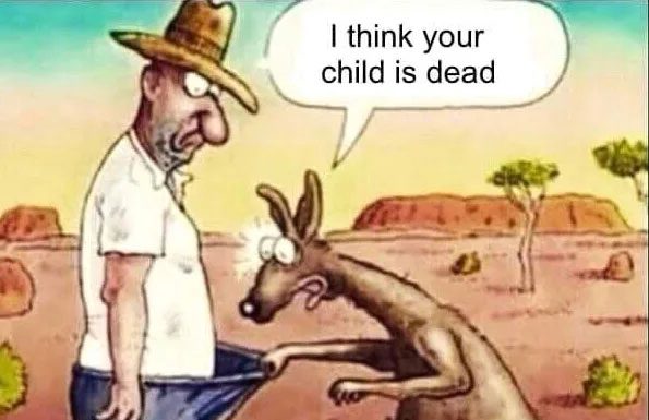 Kangaroo is Sad to See the Child Dead Talk Cock Sing Song